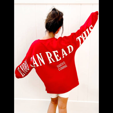 Santa’s Coming Graphic Scuba Oversized Sweatshirt
