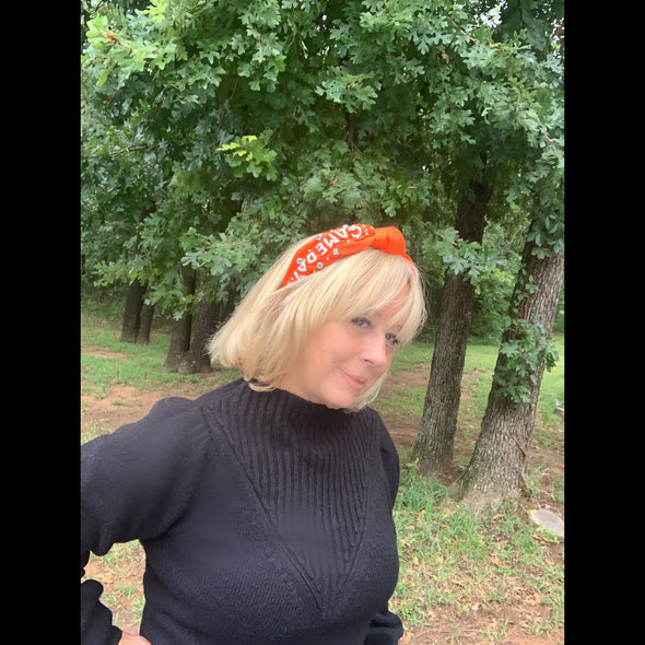 Gameday Bling Headband in Orange