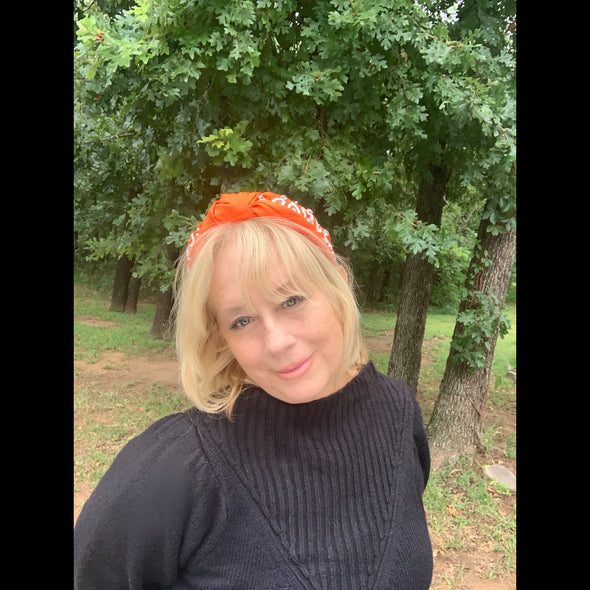 Gameday Bling Headband in Orange