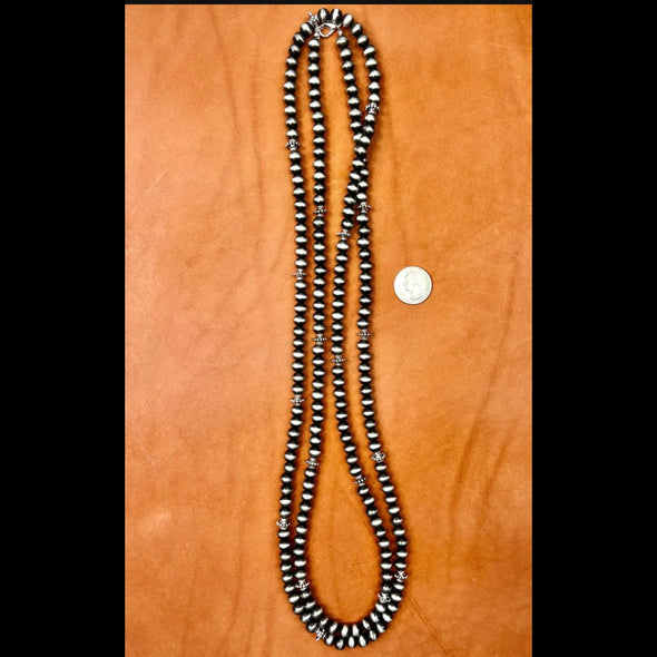 Pecos Faux Navajo Pearl Long Necklace