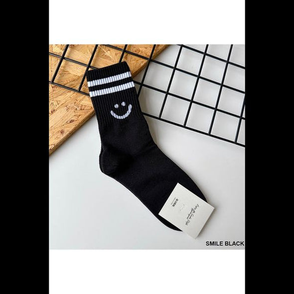 Happy Crew Socks in Black