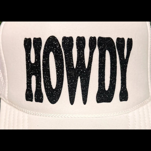 Howdy Glitter Trucker Hat