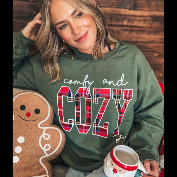 Comfy and Cozy Sweatshirt in Military Green