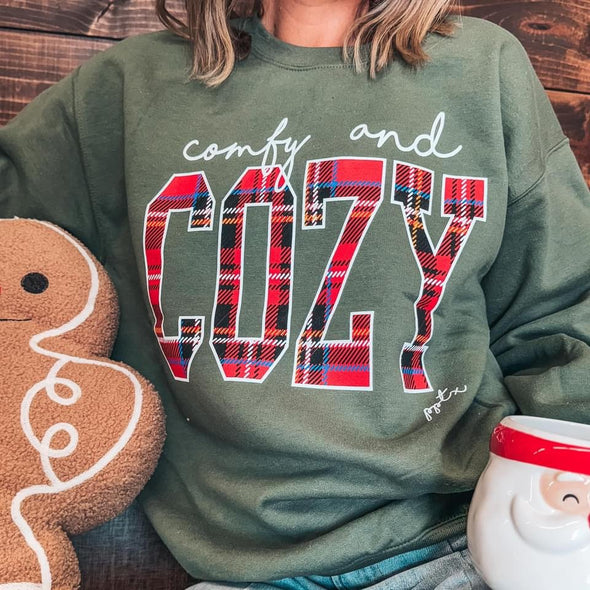 Comfy and Cozy Sweatshirt in Military Green