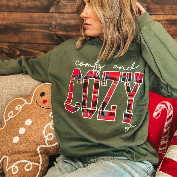 Comfy and Cozy Sweatshirt in Military Green