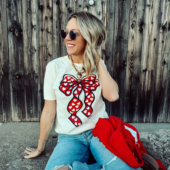 Big Heart Bow Graphic Tee