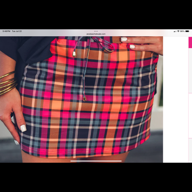 Patterned in Plaid Fall Skort