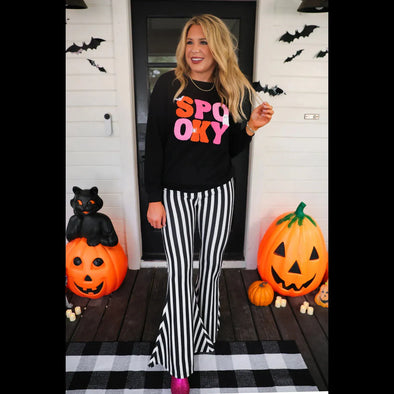Spooky Vibes Chenille Letter Pullover