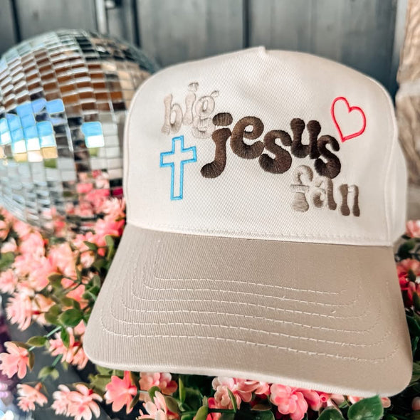 Big Jesus Fan Canvas Baseball Cap