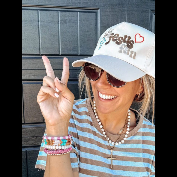 Big Jesus Fan Canvas Baseball Cap