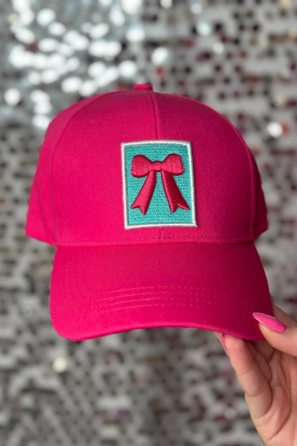 Gianna Bow Hat in Pink