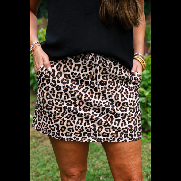 Safari Chic Leopard Print Skort.