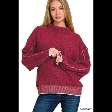 Sweater Weather in Wine Red