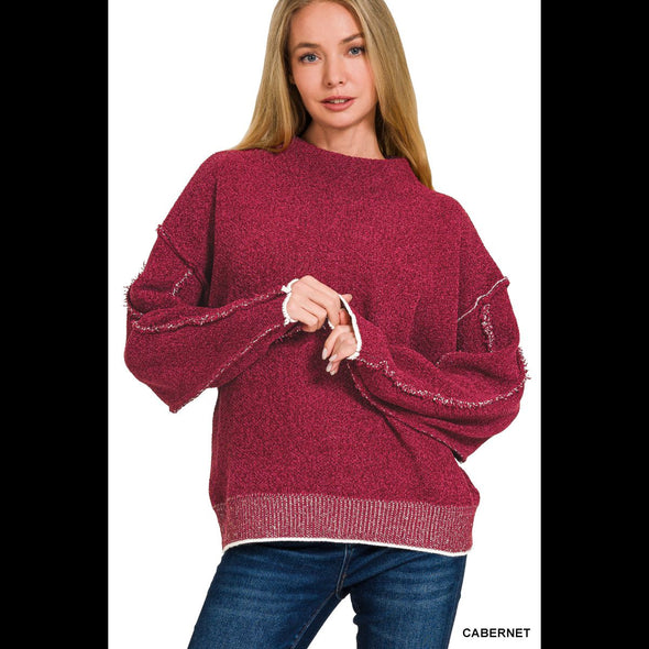 Sweater Weather in Wine Red