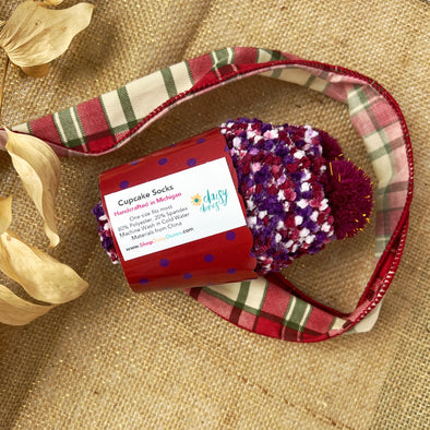 Cozy Cupcake Socks/Wine