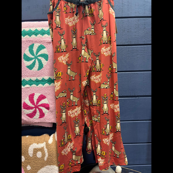 Trophy Wife PJ Pants in Dark Brick