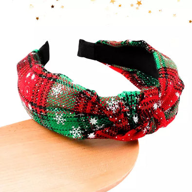 Holiday Headband in Red and Green