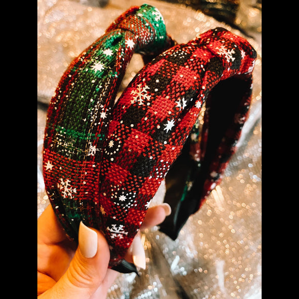 Holiday Headband in Red and Black