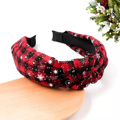 Holiday Headband in Red and Black