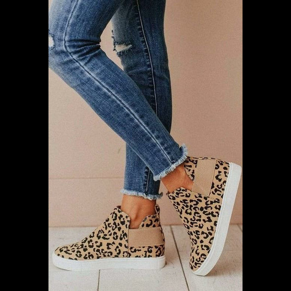 Spot Me Fast Platform Cheetah Print Sneaker Bootie